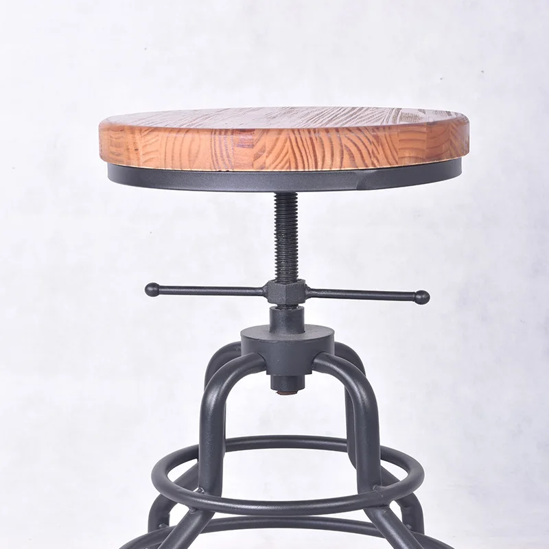 Topower American Antique Industrial Design Metal Adjustable Height Bar