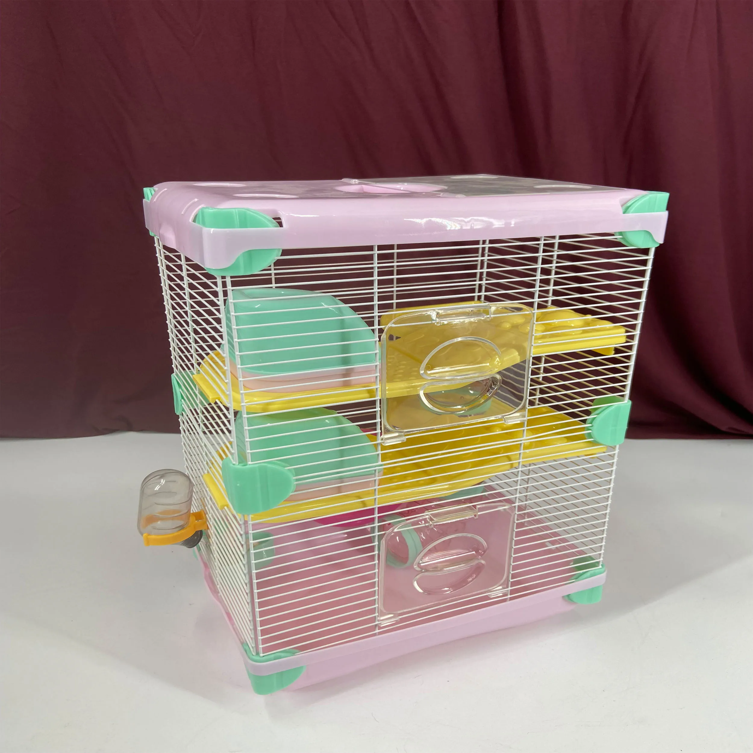 Hamster Double Storey Mansion With Chute,Swing Rope,Mushroom House,Food ...