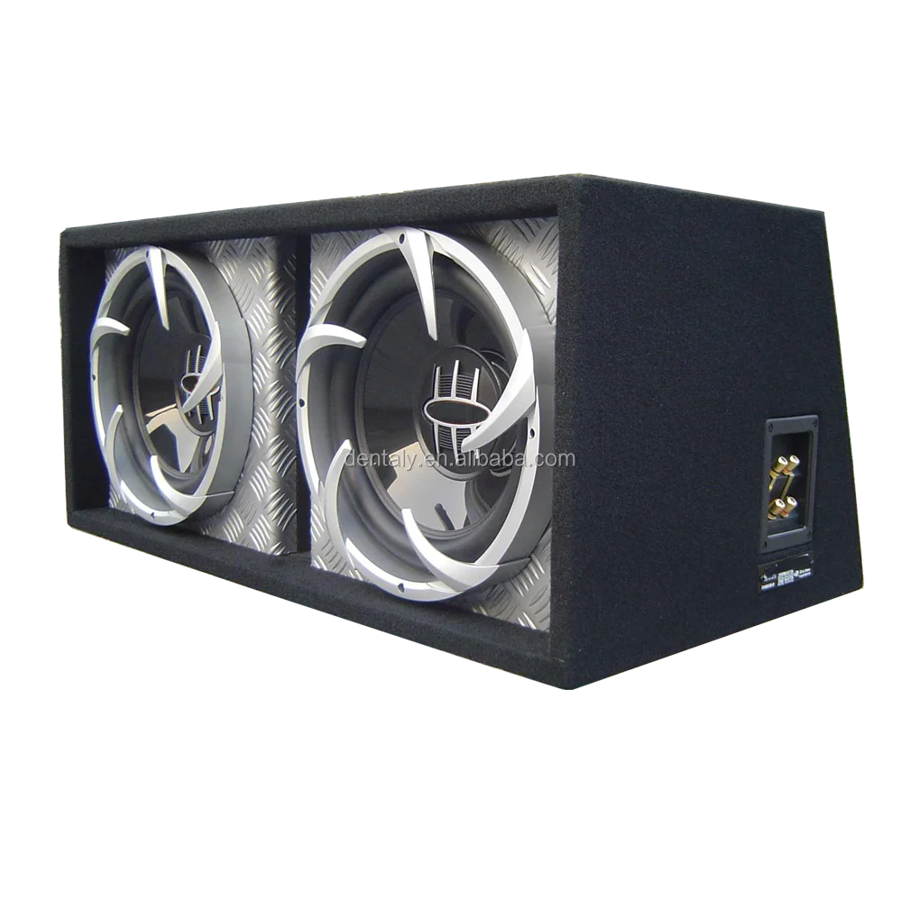 Dual 12 Inch Car Audio Dc 12v Subwoofer Enclosures Car Audio Speaker Boom Box Passive Subwoofer 9086