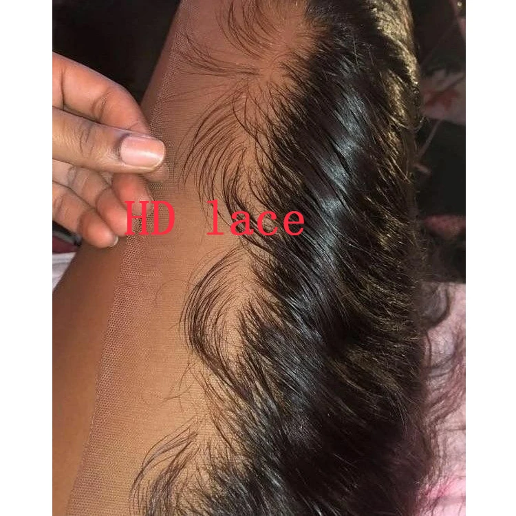

hd film lace,2 Pieces, Natural color which you can bleach & dye