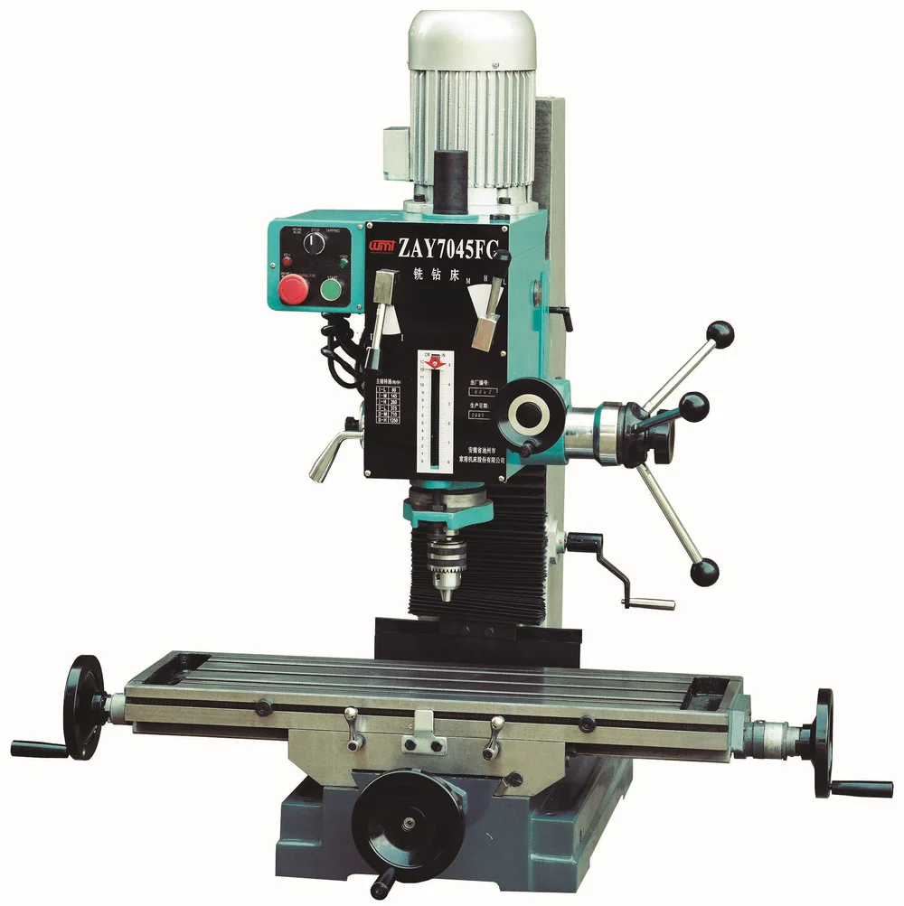 Zx45 Square Column Gearhead Mill Machines 45mm Cheap Drilling And