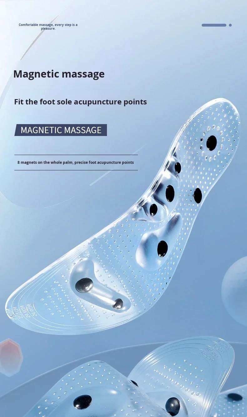 Long-Lasting Massage Insoles Acupoint Insoles for Men Women Gel Magnetic Foot Protection for Better Comfort Shoe Inserts