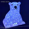CE RoHS Light Up Figurines Acrylic LED Polar Bear Light