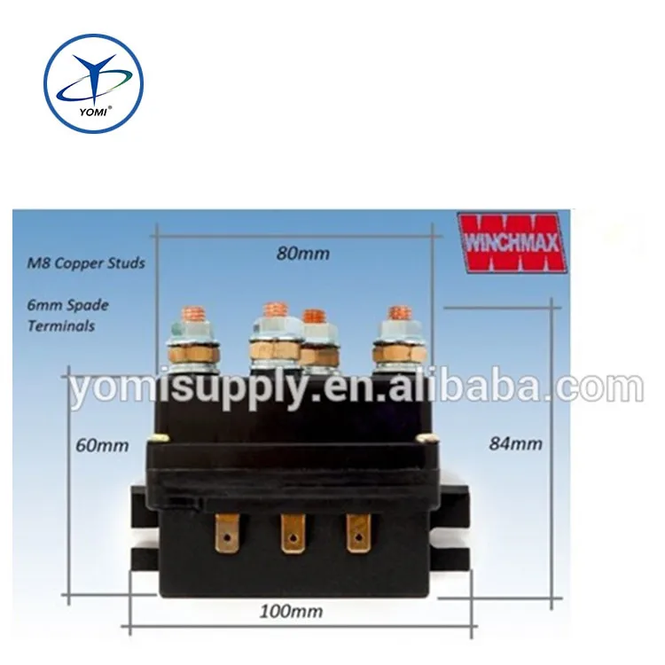 Heavy Duty Waterproof Winch Solenoid Contactor For 12v 24v Winches Up
