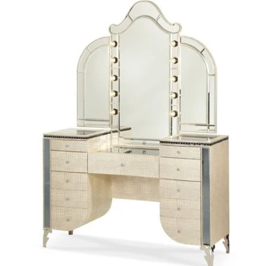 Wooden Dressing Table With Lighted Mirror Furniture Dressing Table Mirror