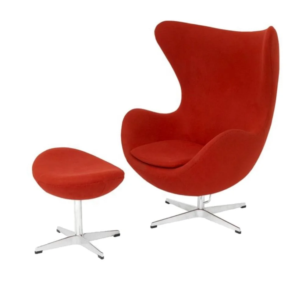 
Modern Living room genuine leather Lounge chair Fiberglass Velvet armchair cashmere fabric Lounge Chair 