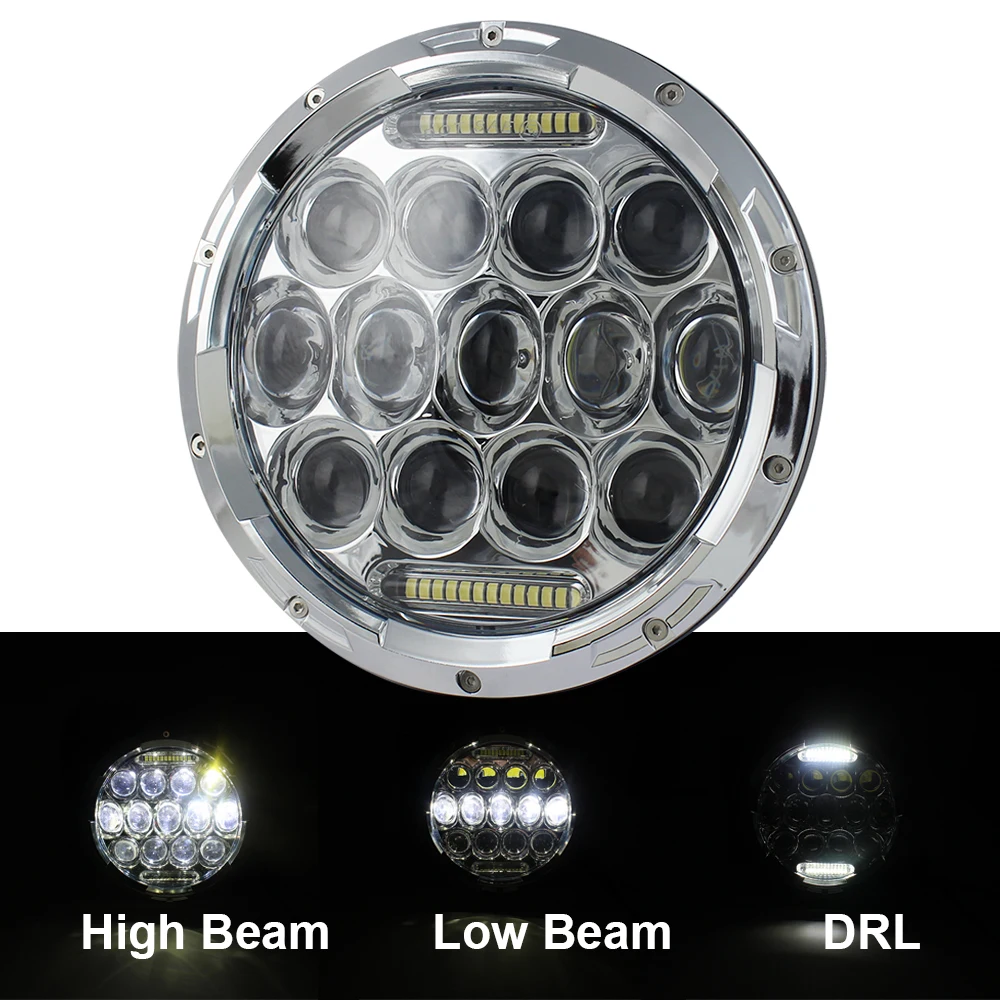 Compatible For Jeep JK TJ Suzuki Samurai SJ410 7inch Motorcycle LED Headlights Hi/Lo Beam DRL Headlamp