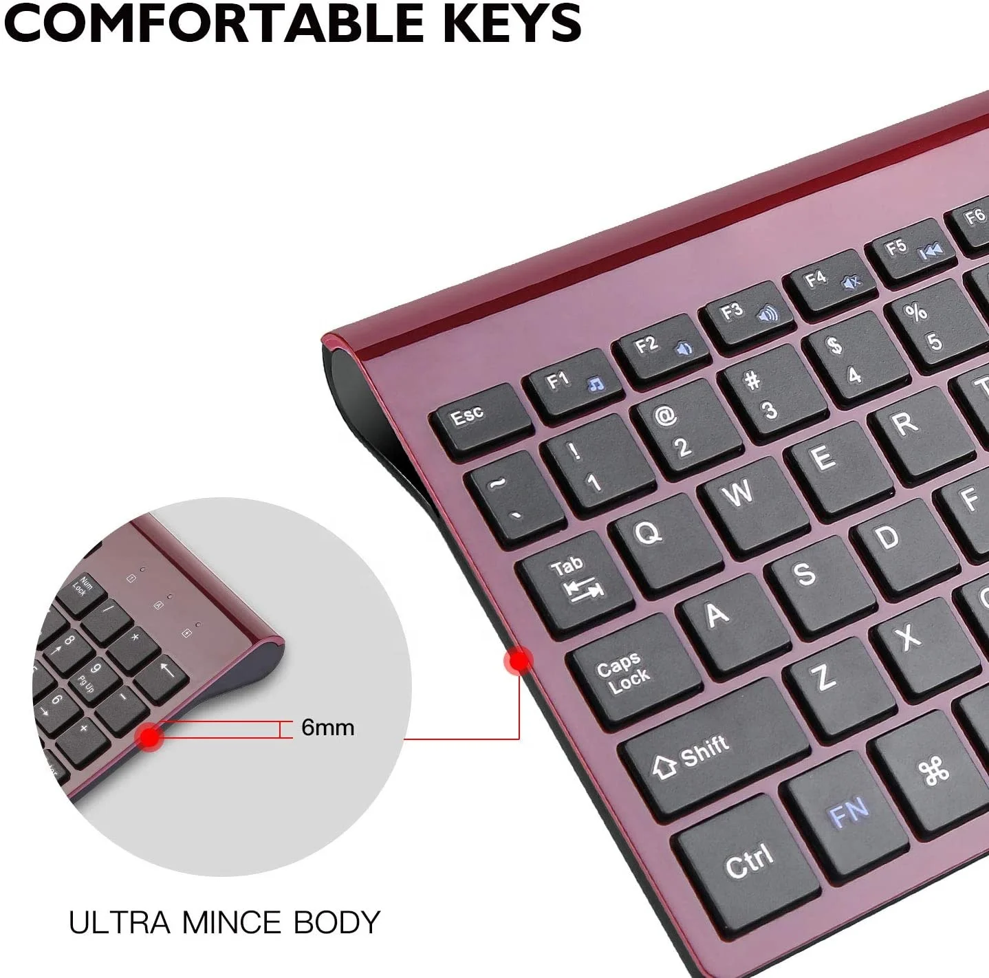 Wireless Keyboard Mouse Combo Cimetech Compact Full Size Wireless Keyboard And Mouse Set 2.4g
