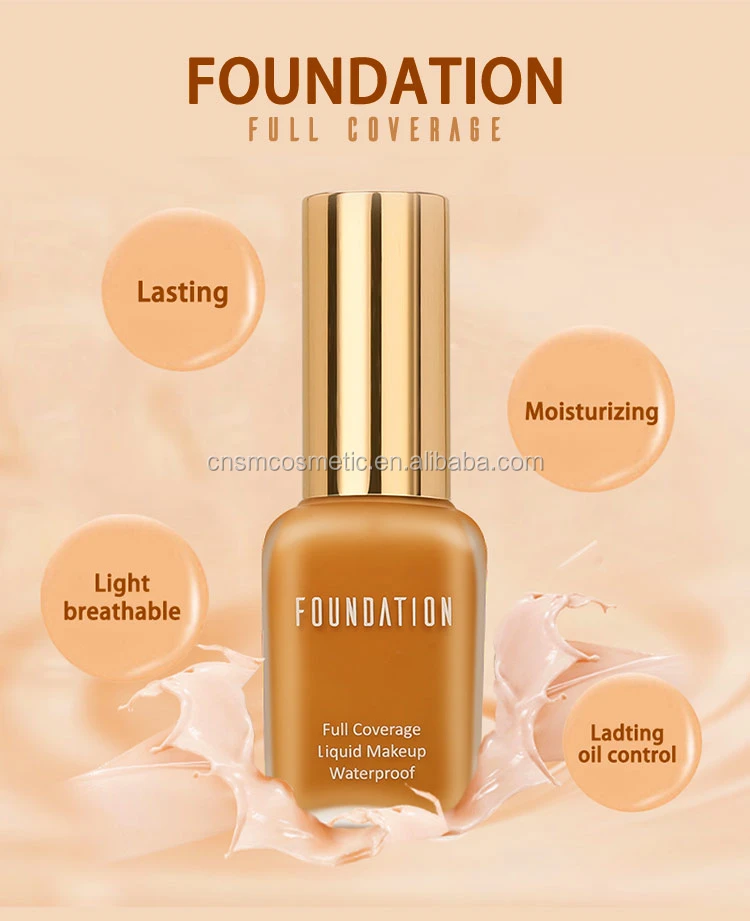 Rts70 Wholesale Foundation Makeup Custom Waterproof Long Lasting Full Coverage Foundation