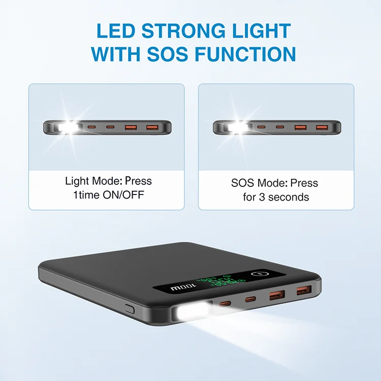 100w Power Bank Module High Capacity Slim 100w Powerbank Pd 100w Power Banks 20000mah Fast ...