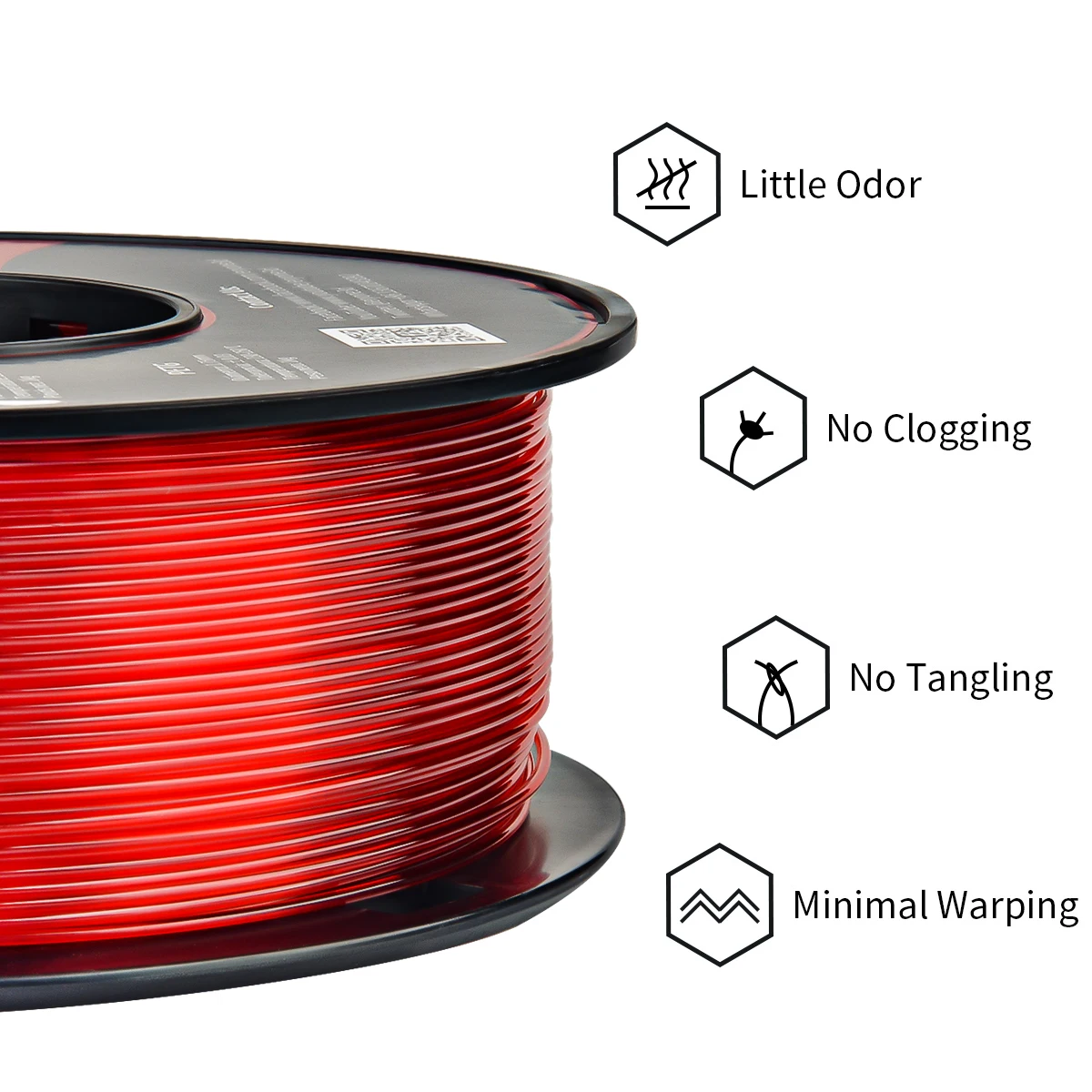 Eryone New Arrival Red Petg Bulk 3d Printing Filament 1kg Spool 1.75mm ...