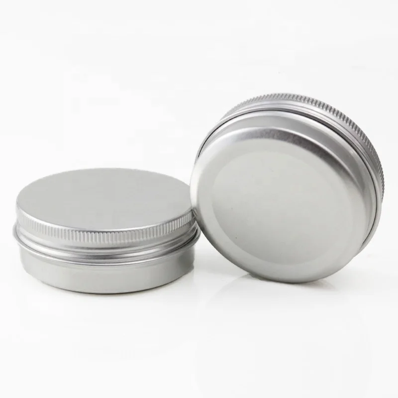 40ml Recyclable Empty Screw Top Lip Balm Wax Pomade Round Metal Tin Can Cosmetic Aluminum Jar Candle Tin Box (NAL01-40)