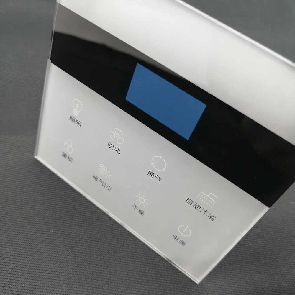 OEM Factory Custom Tempered Touched Switch Panel Glass