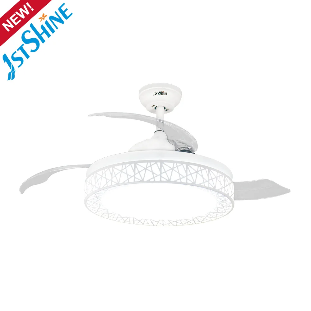 1stshine wholesale pop design cheap price ceiling fan with light and hidden blades