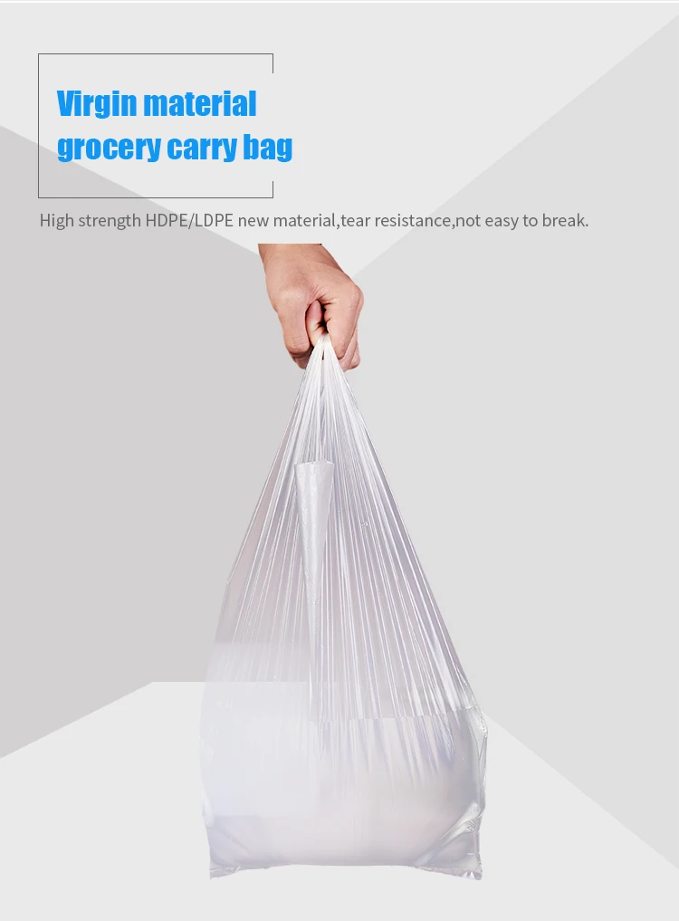 print your company logo corn starch degradable plastic t shirt bag