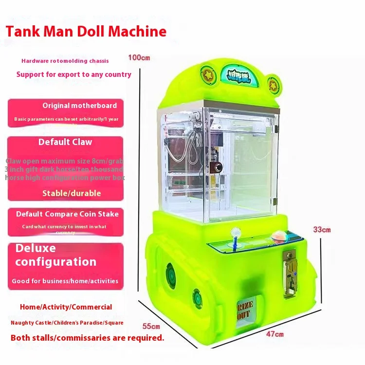 Wholesale Single Coin Operated Arcade Crane Machine New Net Red Snack Grab Source for City Entertainment Venues