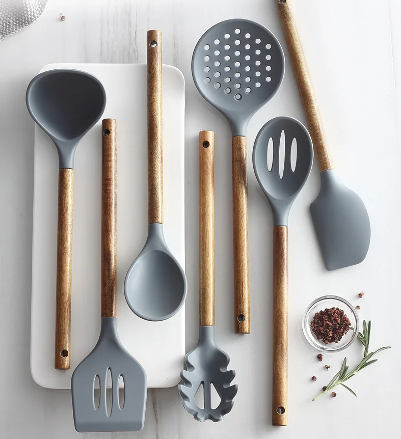 Silicone Cookware Sets Kitchen Wares Cookware Wooden Handle Set Buy