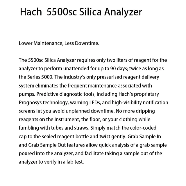 Hach 5500sc Silica Analyzer Online Water Quality Analyzer Buy Silica