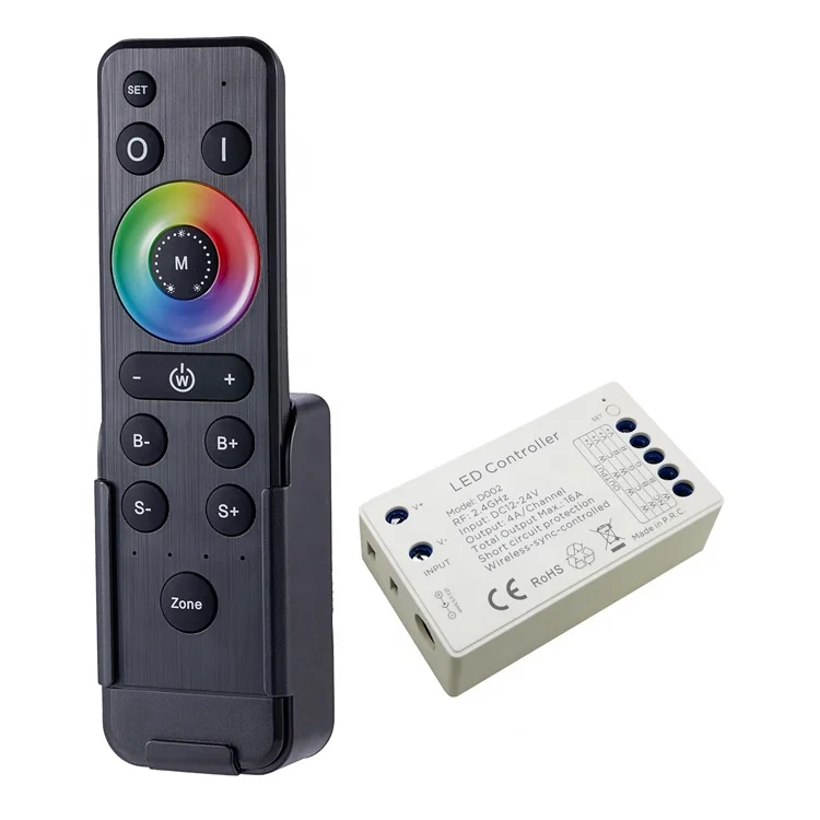 Single Color/Dual White/RGB/RGBW 4 Zone LED Light Controller with Remote