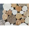 Natural Travertine Penny Round Stone oval Mosaic mixed color beige cream