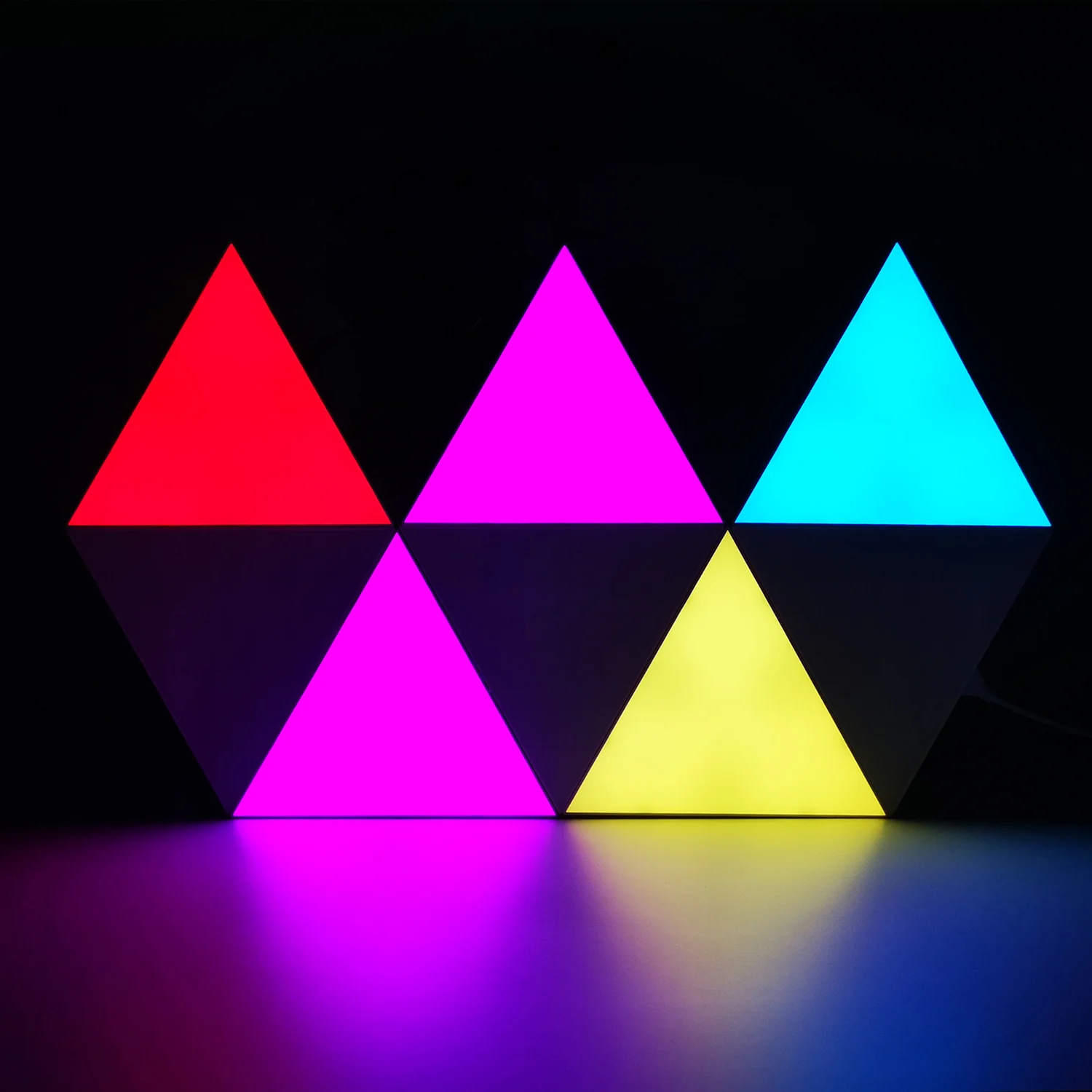 Gaming Room Light Touch Sensor RGB color Triangle Panel Light Sticky Wall Mounted Light For Wall Decoration