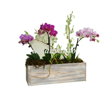 Wood Boxes Rectangular Weddings Flowers Centerpieces Planter Box