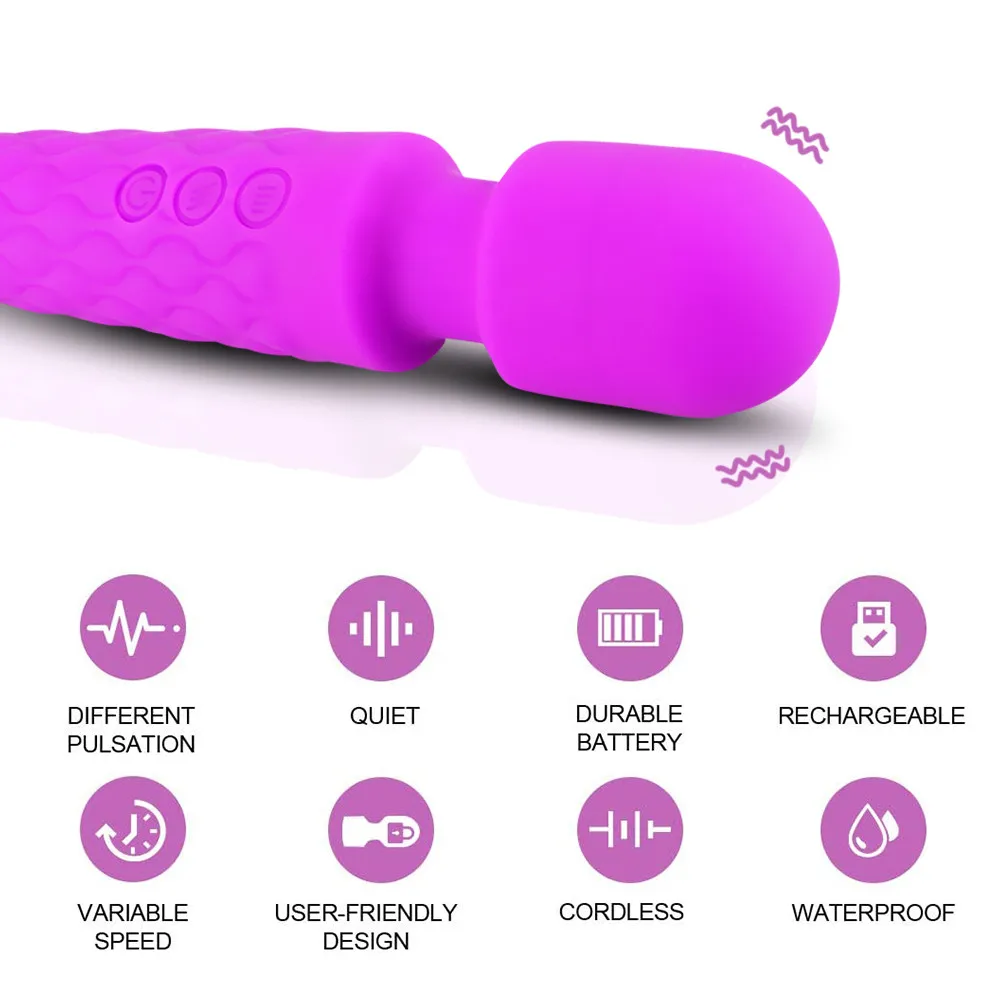 2020 Powerful Av Vibrator Wand Vagina Clitoris Stimulator Vibrators Sex Toys For Women G Spot