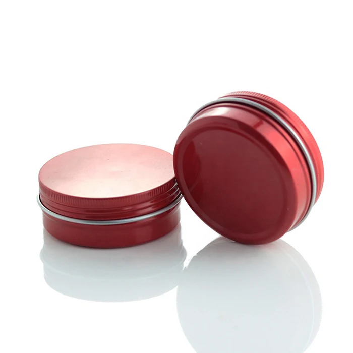 Cosmetic Cream Packaging Container Metal Can 2oz 60ml 60g Red Colorful