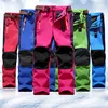 Children outdoor equestrian camping mountaineering cycling hiking emergency pants windproof waterproof thermal skiing pants