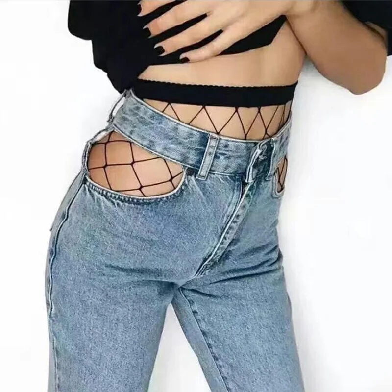 Fish Net Black High Waist Stockings Hollow Out Body Stockings Temptation  Women Fashion Party Long Socks Jeans Accessories Gift - Buy High Waist  Hollow Out Stockings,Temptation Women Long Socks,Long Socks Jeans  Accessories