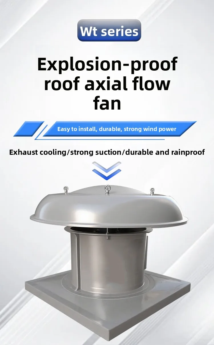 Carbon Steel Roof Fan, DWT, Explosion-Proof, 380V, Axial - detail 2