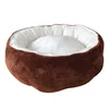 The newest cotton fabric dog bed cosy antibacterial beds coral fleece corner pet bed