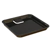 12 x 12 x 1.2cm small size non-slip black square melamine bill holder with clip