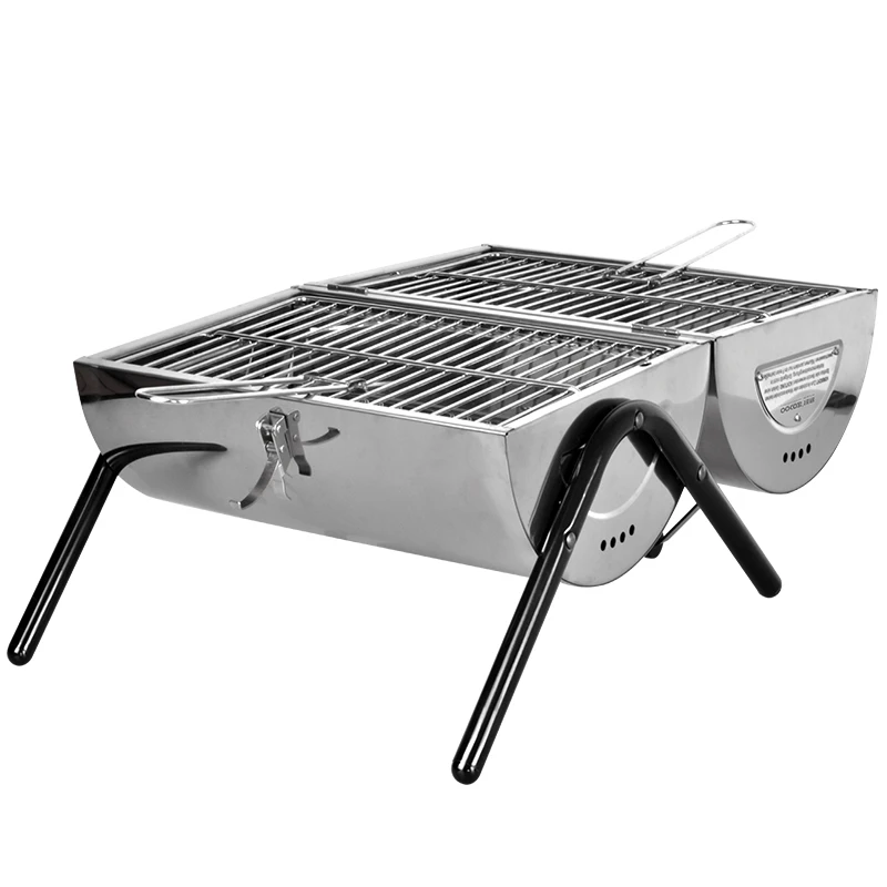 户外折叠迷你桶便携式不锈钢木炭烧烤炉