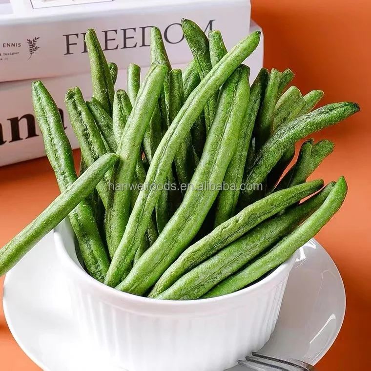 Healthy snack dehydrated fruits and vegetables vacuum fried kidney bean dried green peas factory