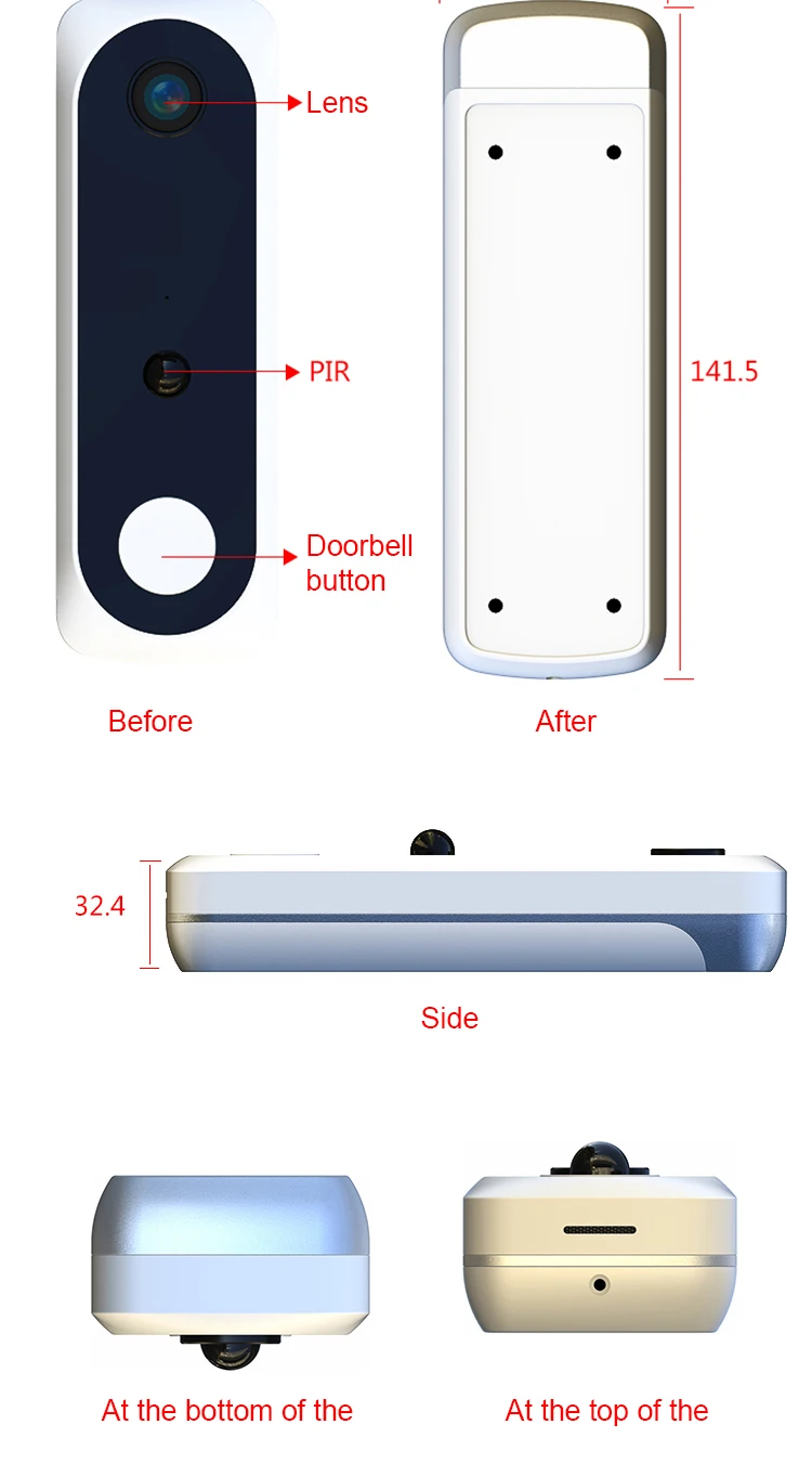 Private Tooling 14 days Cloud Storage 1080P Wifi Video Doorbell Camera with Face Recognition Function