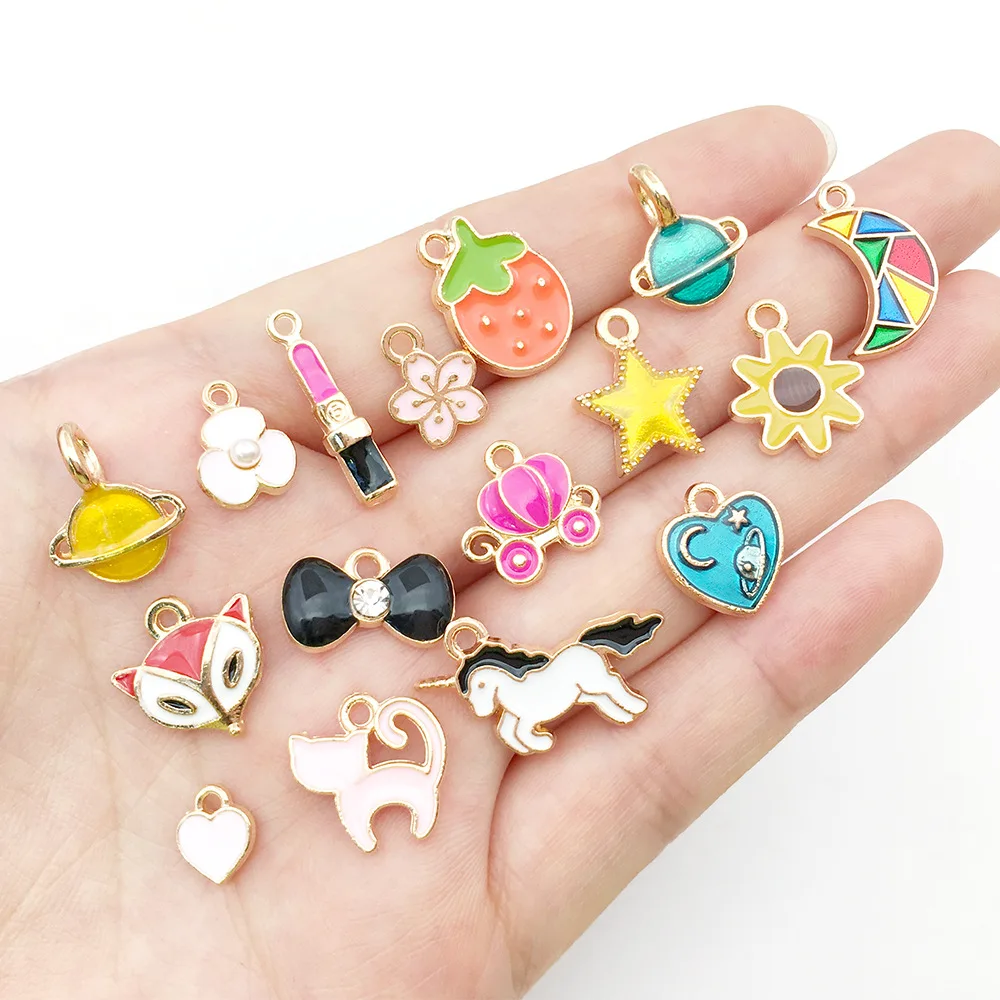300Pcs Charms for Jewelry Making, Wholesale Bulk Assorted Gold-Plated  Enamel Charms Earring Charms for DIY Necklace Bracelet Jewelry Making and  Crafting