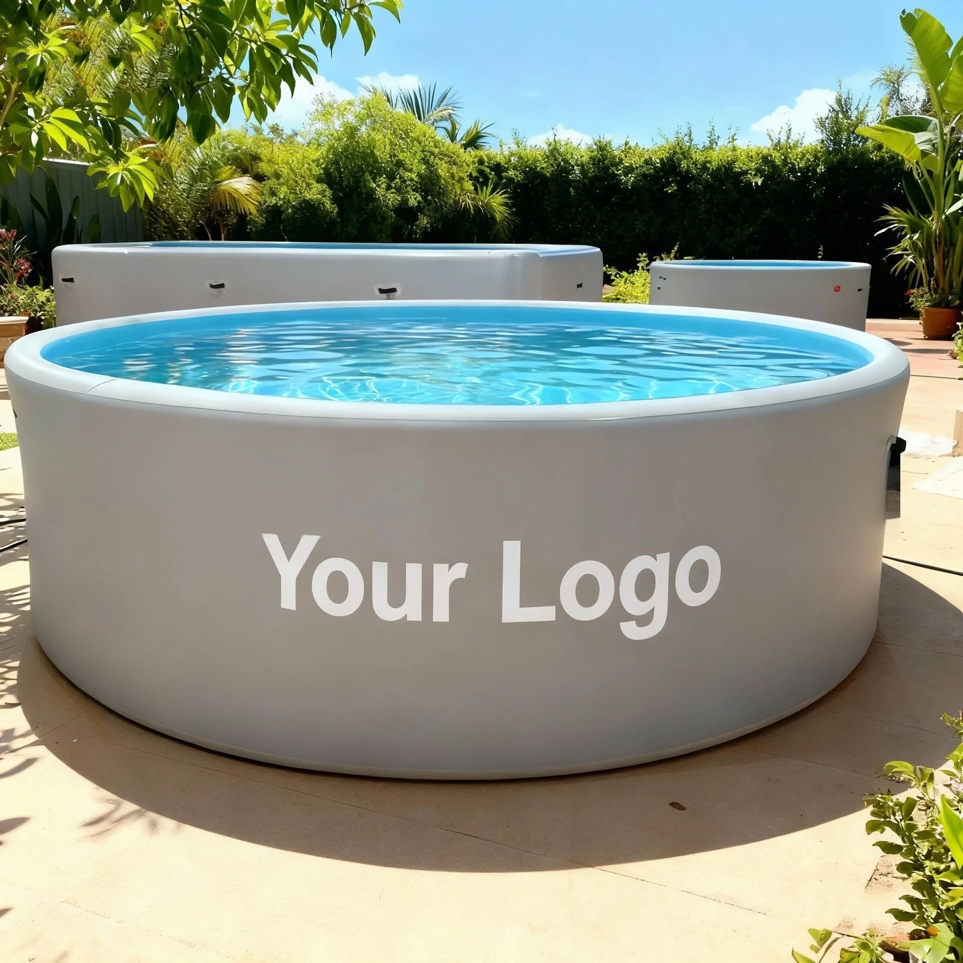 product customized round  pvc eco friendly foldable brushed inflatable swimming pool for home outdoor use family and household use-2
