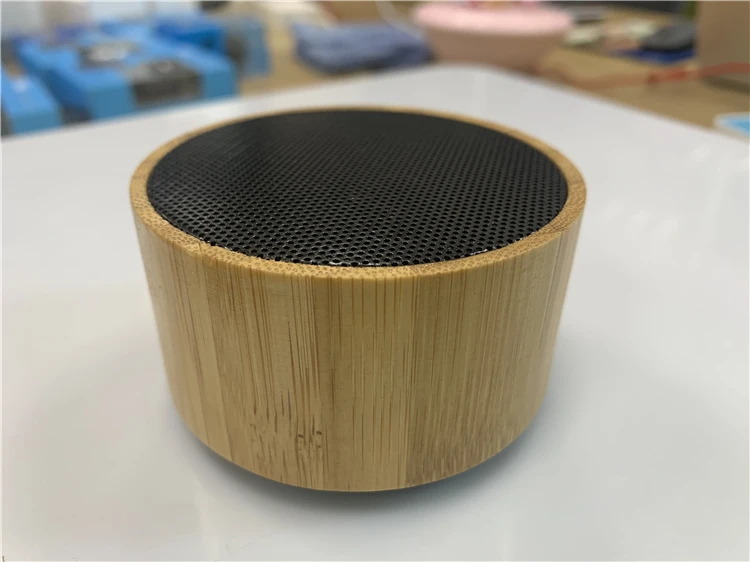 Bamboo Altavoz De Bambu Portable Waterproof 3W Round Mini Speaker With Wireless Function For Smart Phone - ANKUX.COM