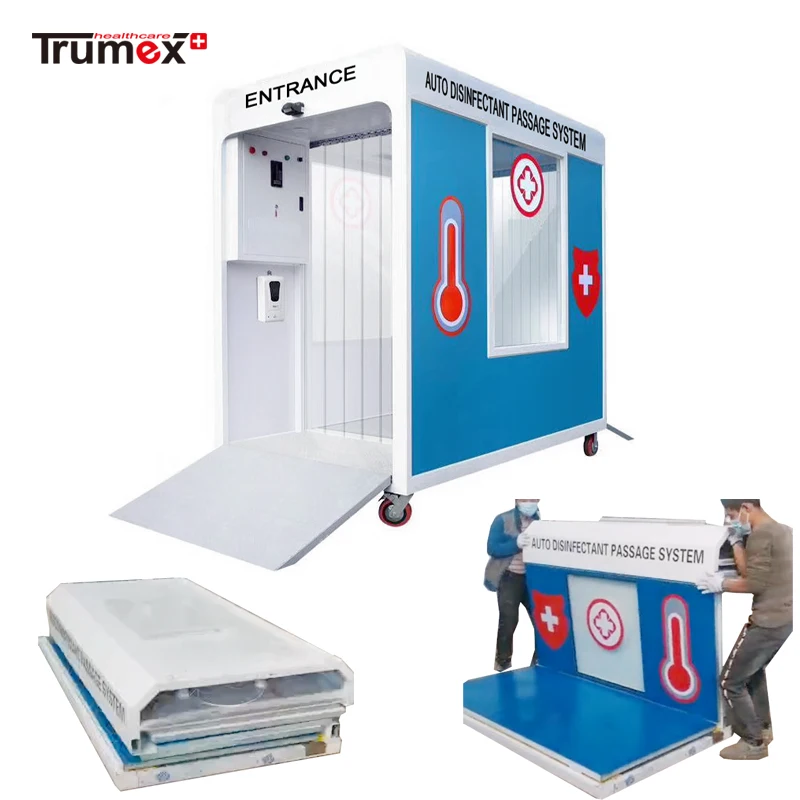 
folded Disinfectant Passage System Cabinet protects againet virus and disinfection auto machine 