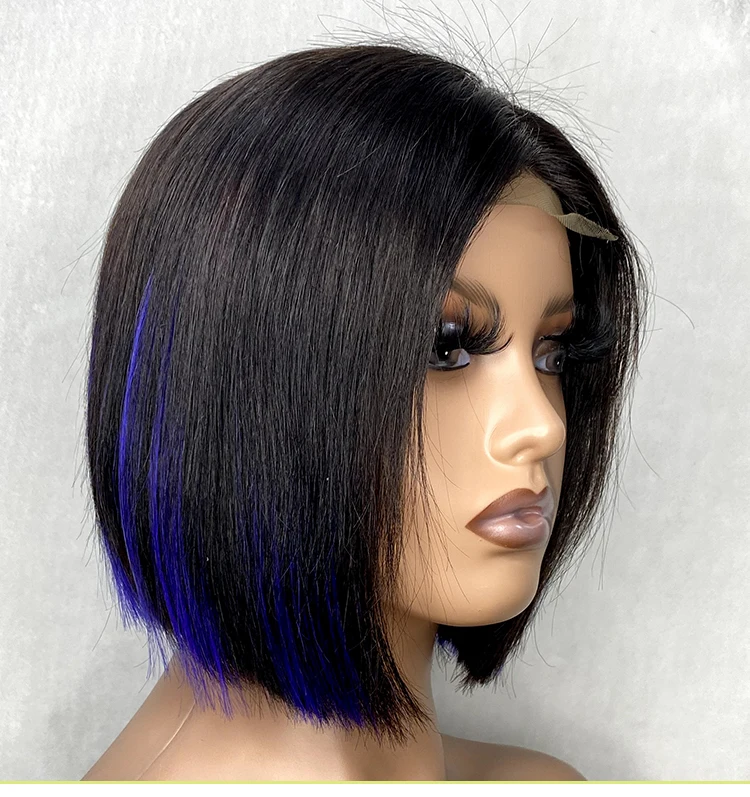 short hair wigs with highlights