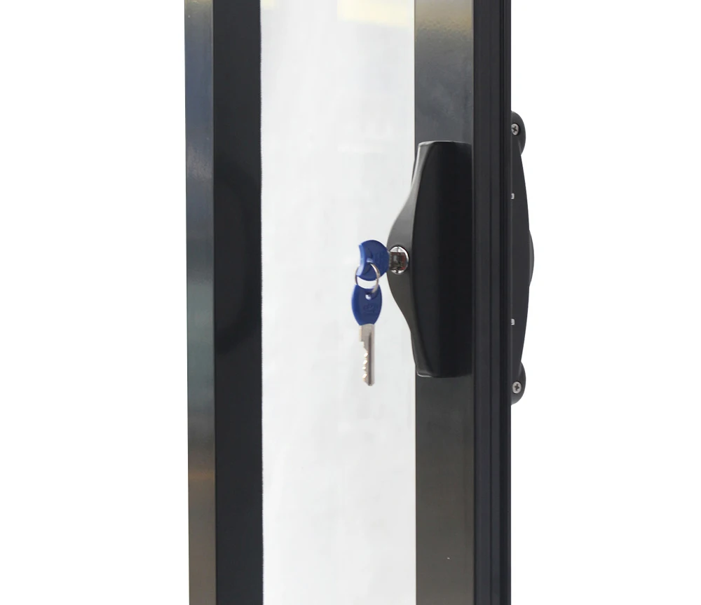 NFRC AS2047 standard cavity  black glass 3 panel triple aluminium frame sliding stacker door