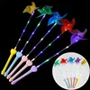 Luminescence Cartoon Animals Windmill Toys Light Of LED Plastic Children Flash Handle Wind Spinner Toy