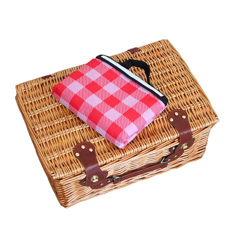 Custom Hand Woven Rattan Picnic Basket And Handle Fruit Snack Storage Weaving Basket Buy