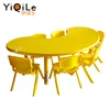 Factory daycare equipment colorful study table teachers plastic moon children furniture sets furniture kindergarten