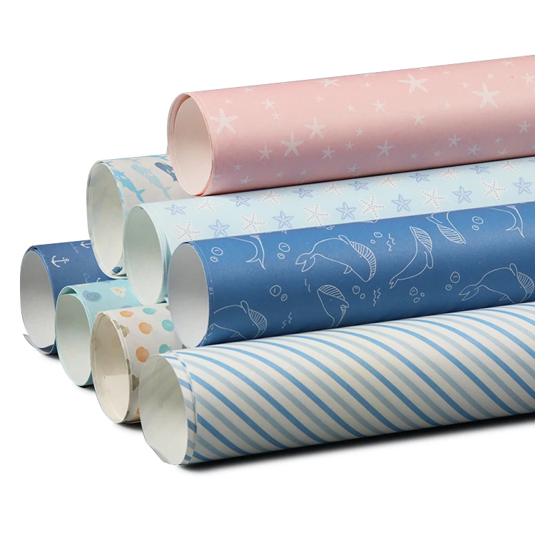 
Manufacturers Papel De Regalo Cute Variety Patterns Tissue Wrapping Paper Roll Customized Craft Packing Gift Wrapping Paper 