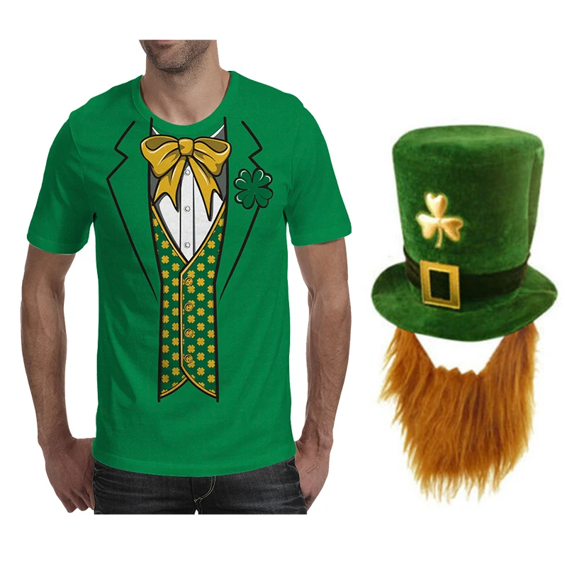 Irish Cuckold Festival Stage Costume Patricks Day Short Sleeves T ...