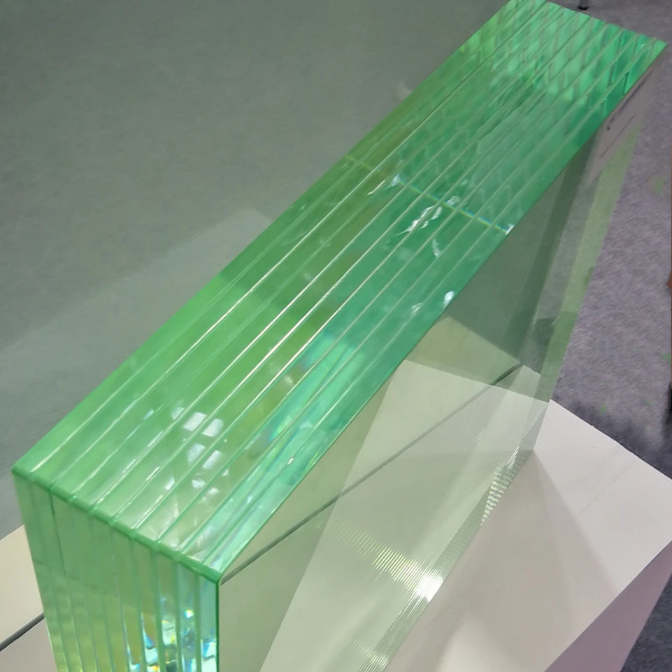 Clear Laminated Glass, Safe, Customized Thickness, Colors and Cut-size are Welcome