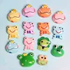 Lovely Crown Pink Frog Handiwork Diy Jewelry Resin Accessory Supplies Flatback Resin Ornament Charms Kawaii Resin Craft