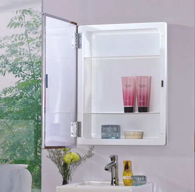 Wholesale hot selling Polystyrene Body SS Frame material modern bathroom mirror cabinet